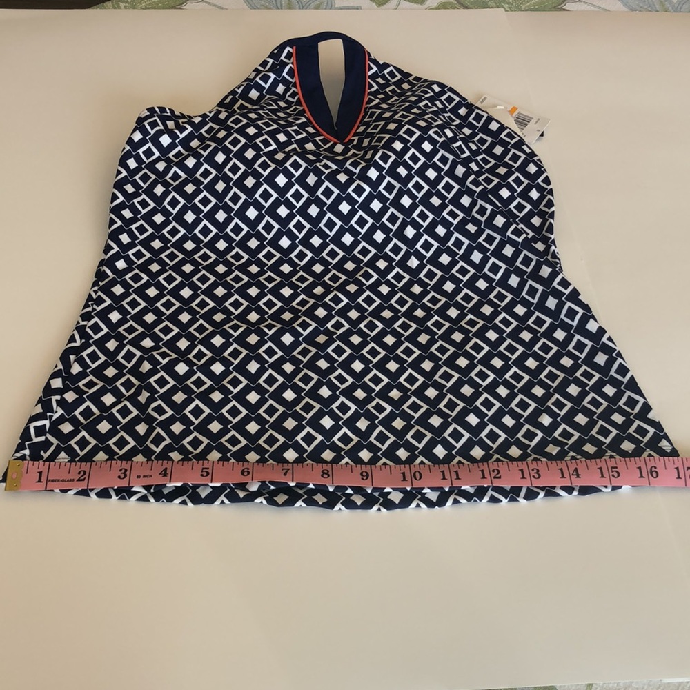 NWT Jantzen Sport Tankini Navy White High Neck Sz Small - Picture 14 of 14